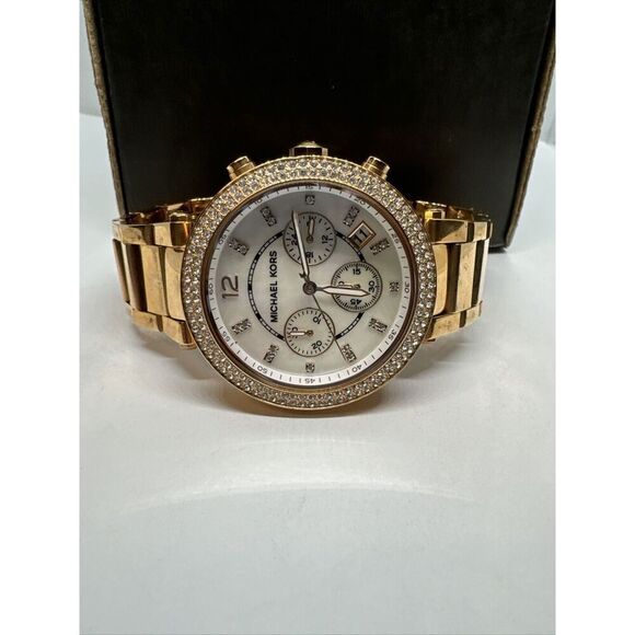 Michael Kors Parker MK5491 Women\'s Gold Stainless Steel Analog Dial Watch JNA199